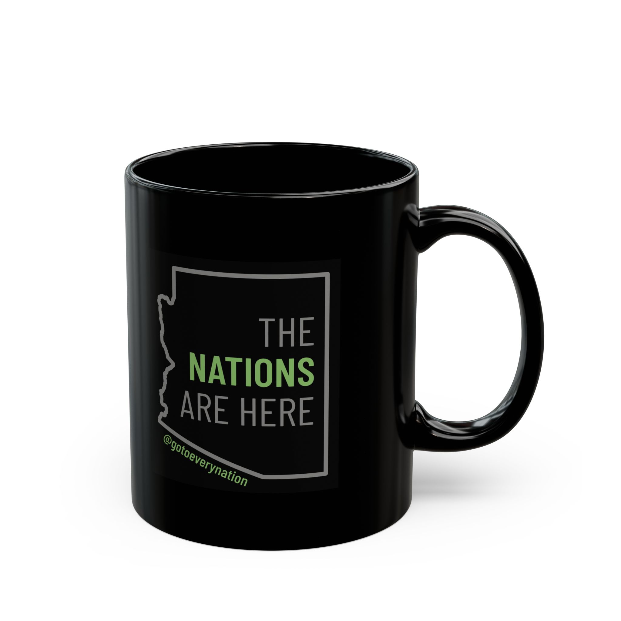 "The Nations Are Here" - Arizona Black Coffee Mug